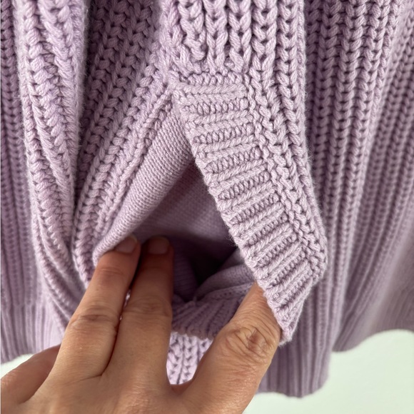 YTG - YITAI Cardigan Oversized Purple Chunky Knit With Daisy Buttons Large - Picture 7 of 10